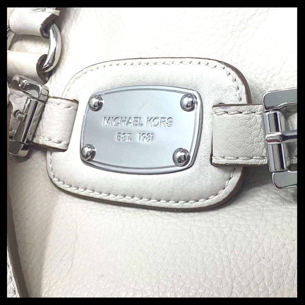MICHAEL KORS Hamilton Large EW Tote Soft Pebbled Leather Color: Vanilla - Picture 5 of 16